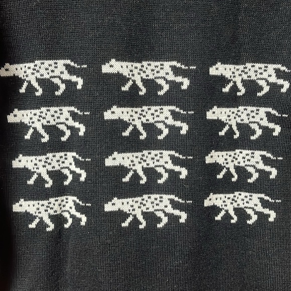 GIVENCHY Vintage Wool Blend Union USA Made Leopard Sweater Medium y2k Vibes - Picture 8 of 8